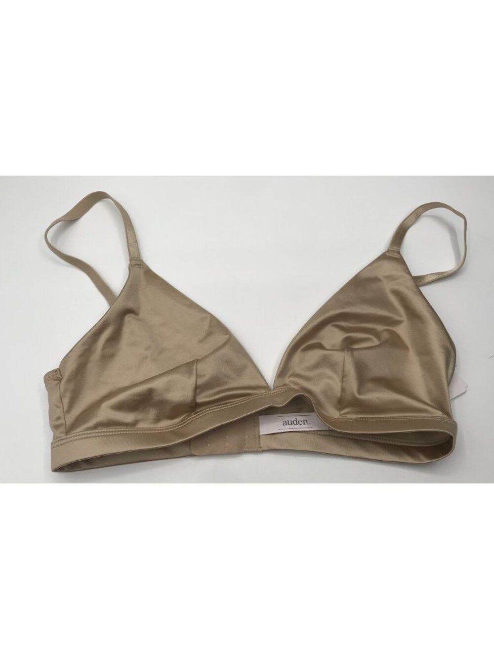 Auden Bra Womens Size Small Satin Unlined Wirefree Triangle Bralette